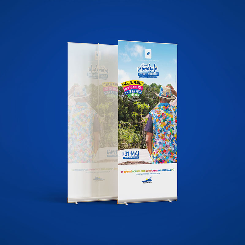 graphiste la reunion creation roll up